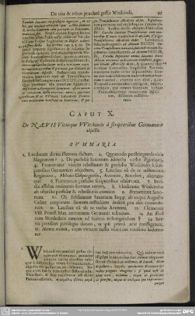 Caput X. De Naevis Vitiisque Witikindo a scriptoribus Germanicis obiectis