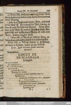 Locus XX. De Scandalo.