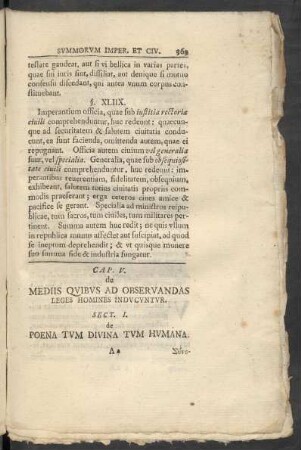 Cap. V. de Mediis Quibus Ad Observandas Leges Homines Inducuntur.