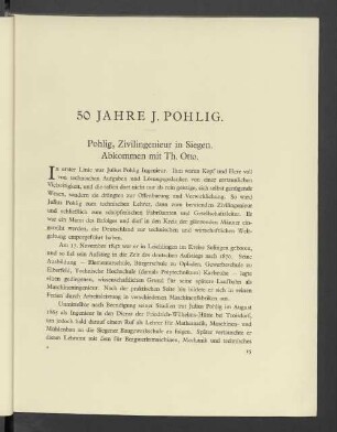 Pohlig, Zivilingenieur in Siegen, Abkommen mit Th. Otto.