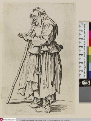 [Die Alte mit der geöffneten Hand; La Mendiante venant de recevoir la charité]