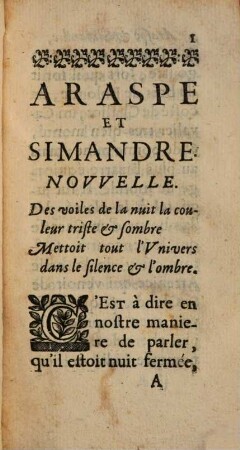 Araspe Et Simandre : Novvelle. 1