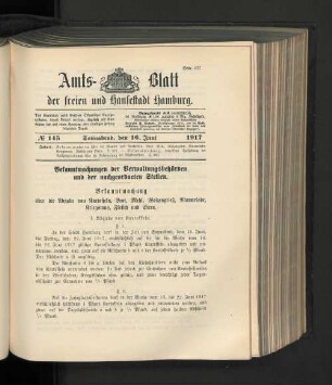 No. 145, 16. Juni 1917