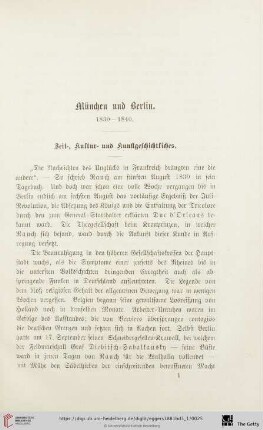 München und Berlin, 1830-1840