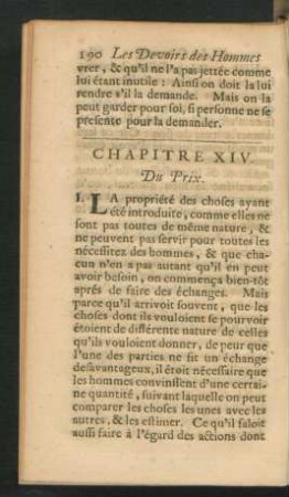 Chapitre XIV. Du Prix.
