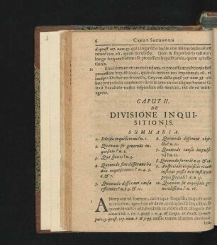 Caput II. De Divisione Inquisitionis.