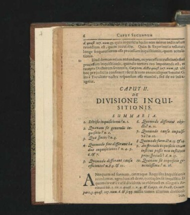 Caput II. De Divisione Inquisitionis.