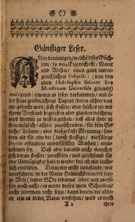 Miraculum Mundi, Oder Außführliche Beschreibung der wunderbaren Natur, Art und Eigenschafft deß Großmächtigen Subjecti Von dem Alten Menstruum Universale Oder Mercurius Philosophorum genandt : Dadurch die Vegetabilien, Animalien, und Mineralien gar leichtlich in die allerheilsambste Medicamenten, und die unvollkommene Metallen realiter in beständige und perfecte Metallen können verwandelt werden