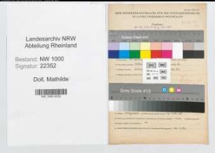Entnazifizierung Mathilde Doll, geb. 14.09.1905 (Lehrerin)