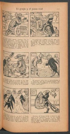 El grajo y el pavo real - [Cómic]