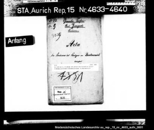 Die dem Uke E. Feldkamp und später dem Sielwärter Eilert Feldkamp gestattete Schankwirtschaft in Bentumersiel