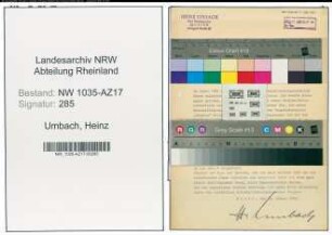 Entnazifizierung Heinz Umbach , geb. 00.00.0000 (Bergingenieur)