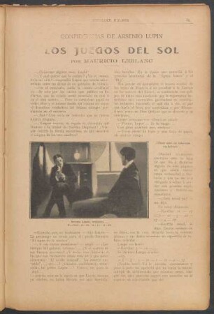 Los juegos del sol : Confidencias de Arsenio Lupín