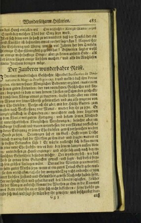 Der Zauberer wunderbahre Reise. [u. a.]