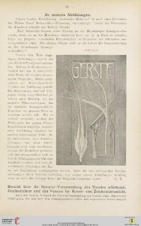 Bericht über die General-Versammlung des Vereins württemb. Zeichenlehrer und des Vereins für Kunst- und Zeichenunterricht