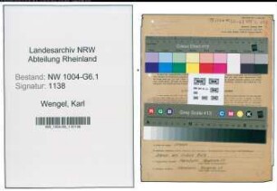 Entnazifizierung Karl Wengel , geb. 07.09.1898 (Konstrukteur)