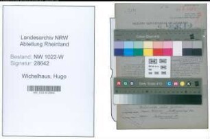 Entnazifizierung Hugo Wichelhaus , geb. 22.10.1885 (Beamter)