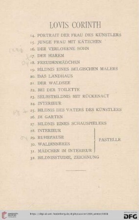 Lovis Corinth (Nr. 14-32)