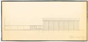 Gartenanlage Pädagogische Akademie Köln: Turnhalle: Nordansicht 1:100