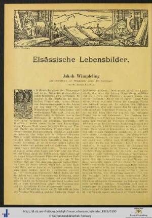 Elsässische Lebensbilder.