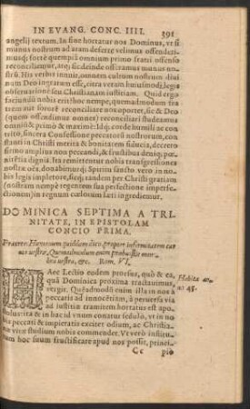 Dominica Septima A Trinitate ...