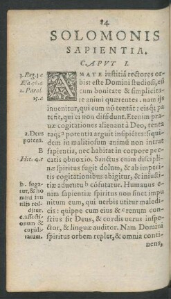 Solomonis Sapientia.