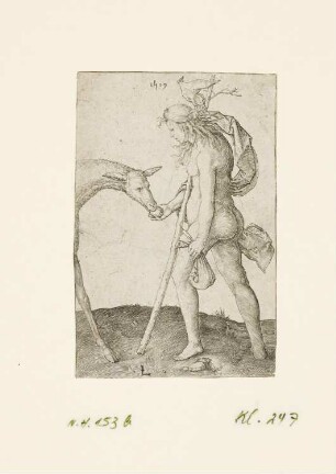 Frau mit Hirschkuh
