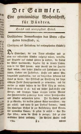 Sechs und vierzigstes Stück.