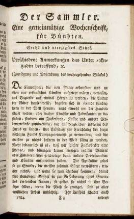 Sechs und vierzigstes Stück.