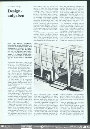 Designaufgaben : Rehabilitation