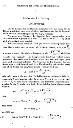 7. Die Hyperbel.