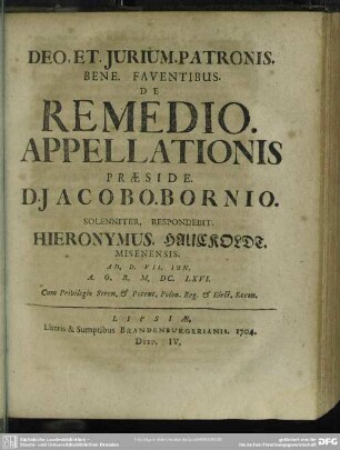 ... De Remedio. Appellationis