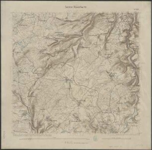 Section Kauschwitz aus: Topographische Karte (Äquidistantenkarte) Sachsen