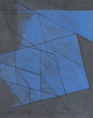 Blau - schwarz mit Zeichnung