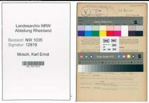 Entnazifizierung Karl Ernst Mosch , geb. 18.07.1900 (Elektroingenieur)
