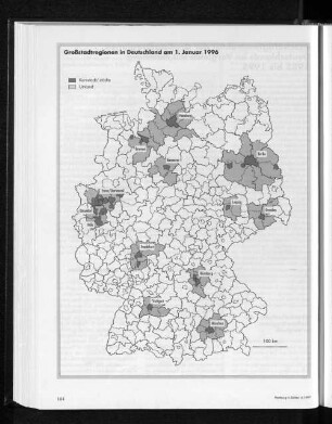 Großstadtregionen in Deutschland am 1. Januar 1996