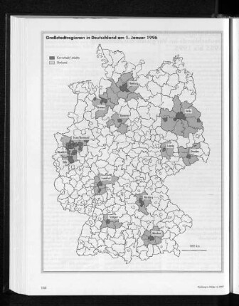 Großstadtregionen in Deutschland am 1. Januar 1996