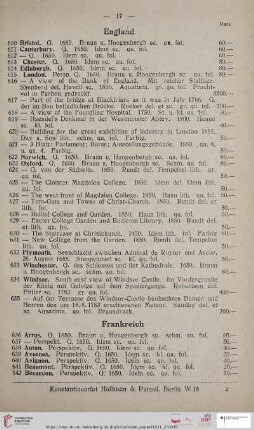 England (Nr. 610 - 635)