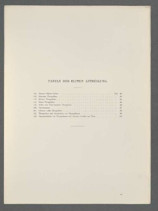 Tafeln der elften Abtheilung.