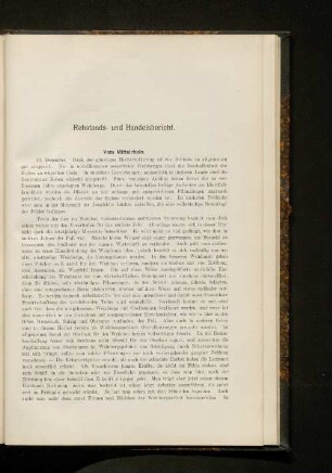Rebstands- und Handelsbericht
