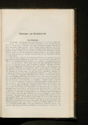 Rebstands- und Handelsbericht