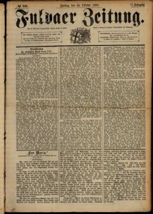 Ausgabe vom Freitag, den 24. Oktober 1890.