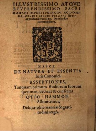Assertiones iuridicae de natura et essentia iuris canonici