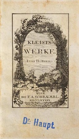 Die sämmtlichen Werke des Ewald Christian von Kleist