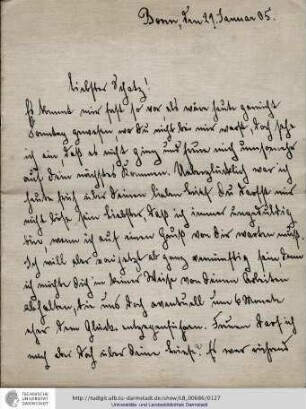 Brief vom 29.01.1905