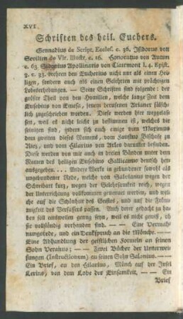 Schriften des heil. Euchers.