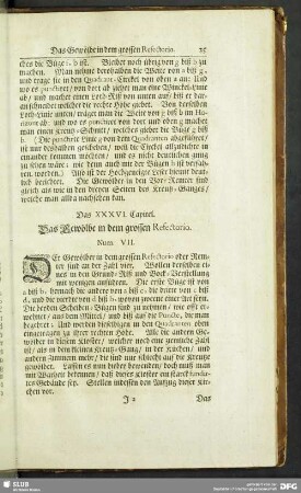 Das XXXVI. Capitel. Das Gewölber in dem grossen Refectorio. Num. VII.