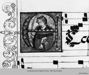 Antiphonar A : Historisierte Initiale: Heiliger Märtyrer