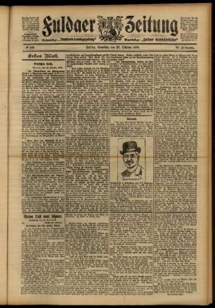 Erste Ausgabe vom Samstag, den 27. Oktober 1906.