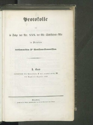 2.1842/44: Protokolle der ... Elbschiffahrts-Revisionskommission